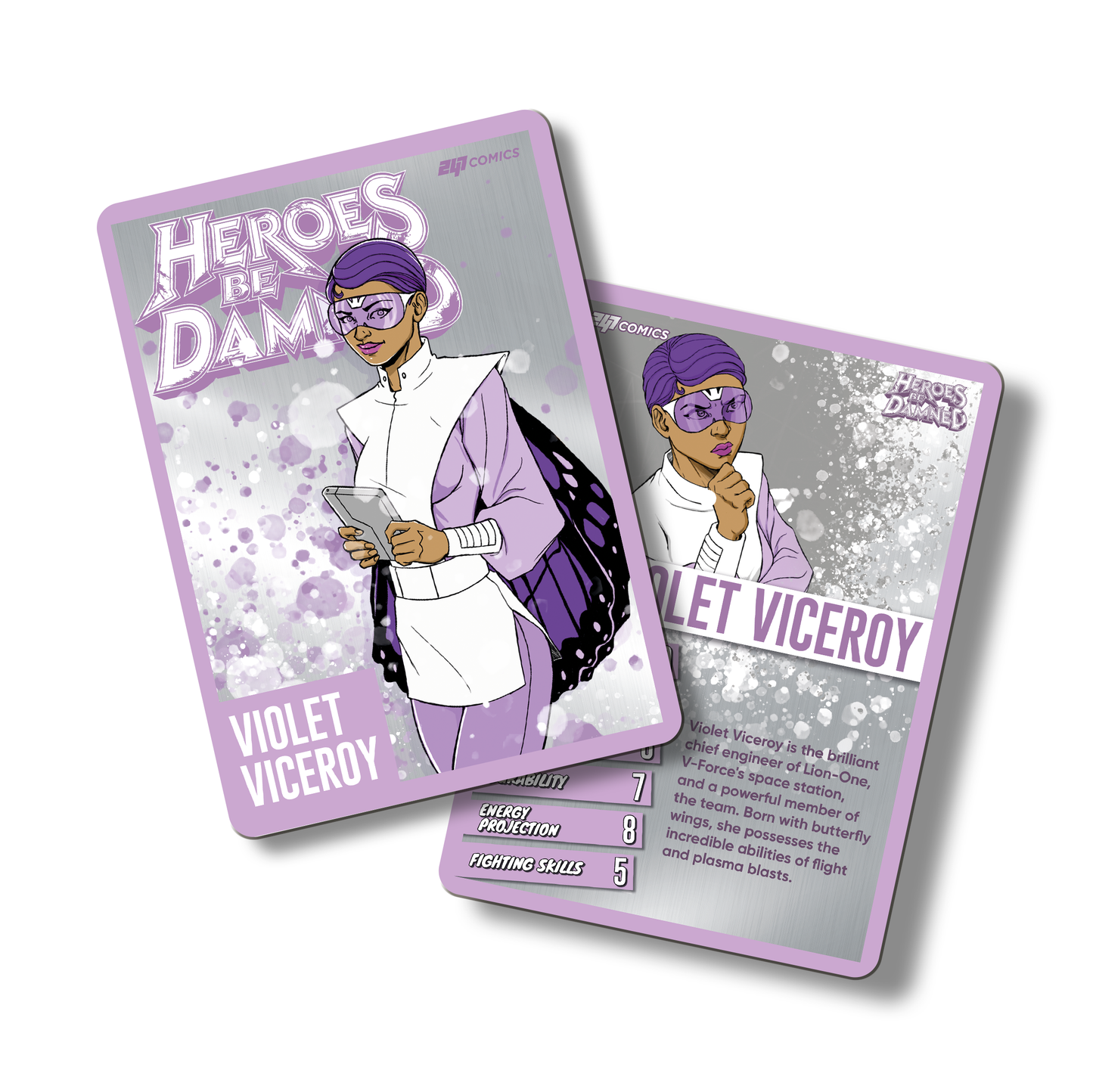 Heroes Be Damned Metal Character Cards - COMPLETE SET