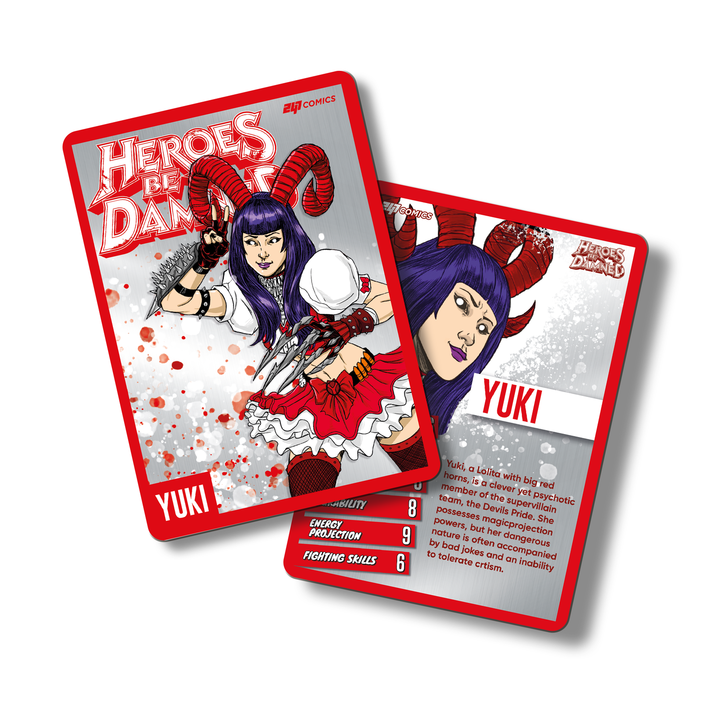 Heroes Be Damned Metal Character Cards - COMPLETE SET