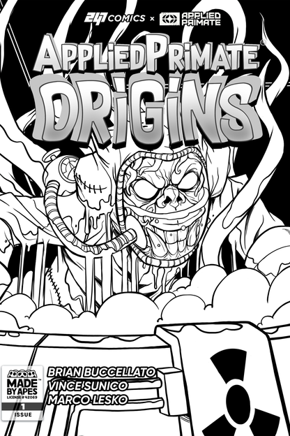 Comic book cover titled 'Applied Primate Origins' featuring a ape character.