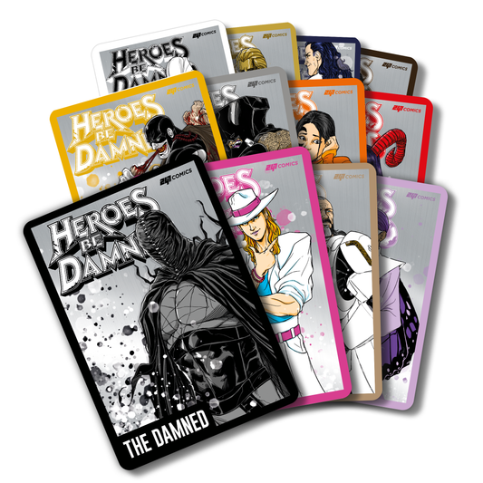 Heroes Be Damned Metal Character Cards - COMPLETE SET